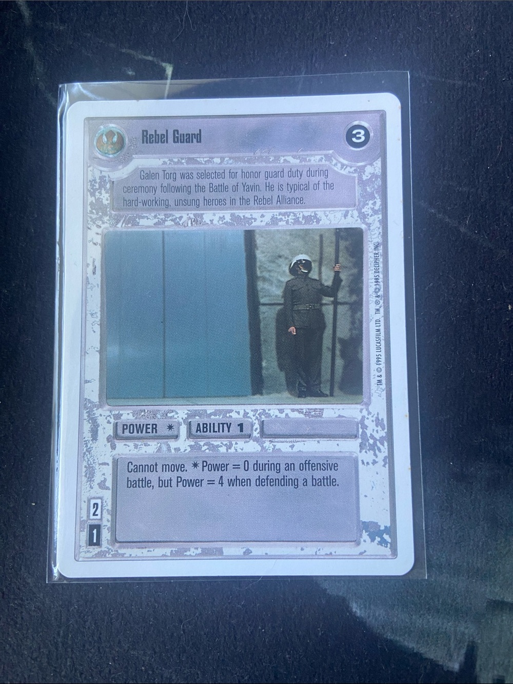 Rebel Guard 1995 Decipher Star Wars Customizable Card Game (SWCCG).